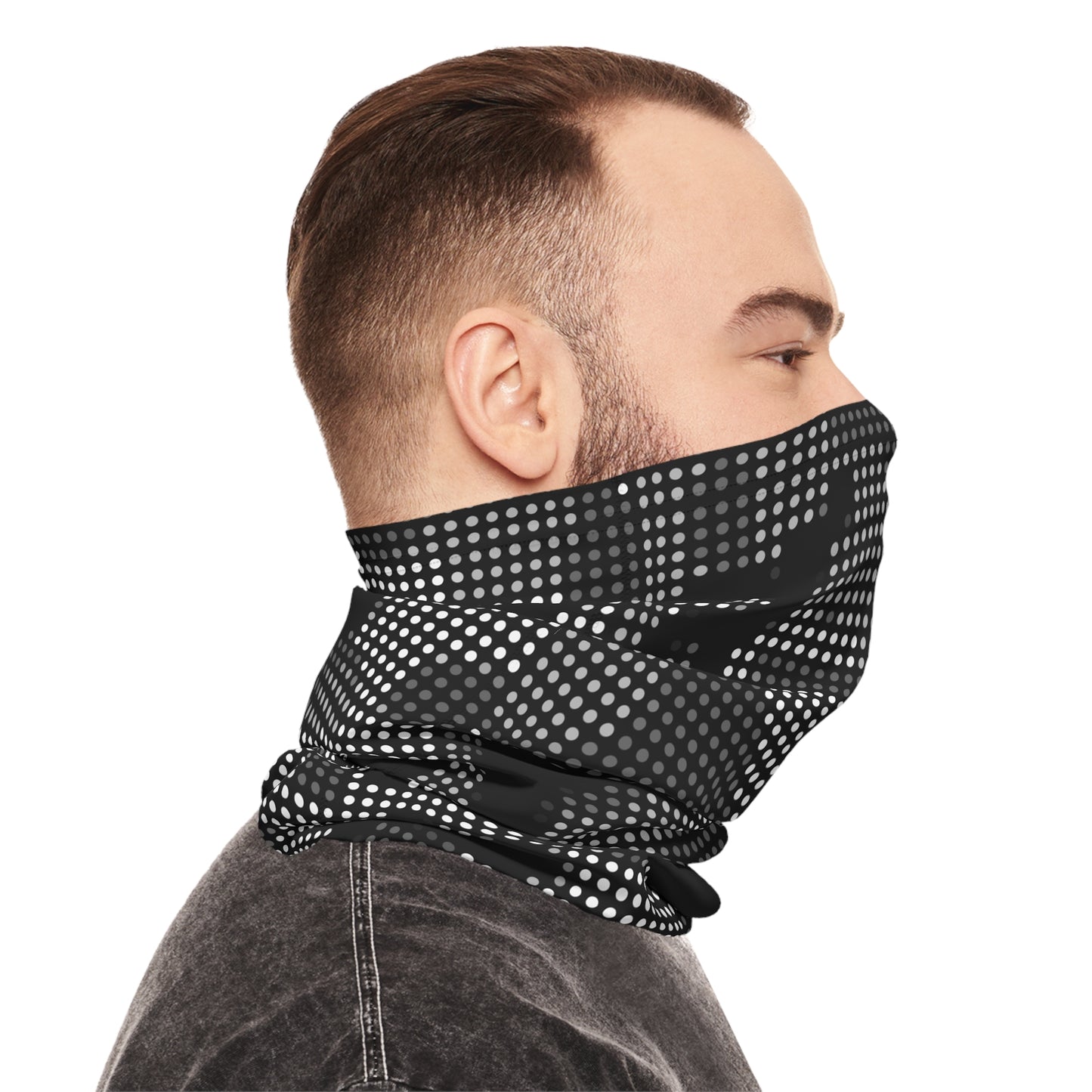 Black & Gray Camo Neck Gaiter – Lightweight Sun Protection for Fishing & Outdoor Use