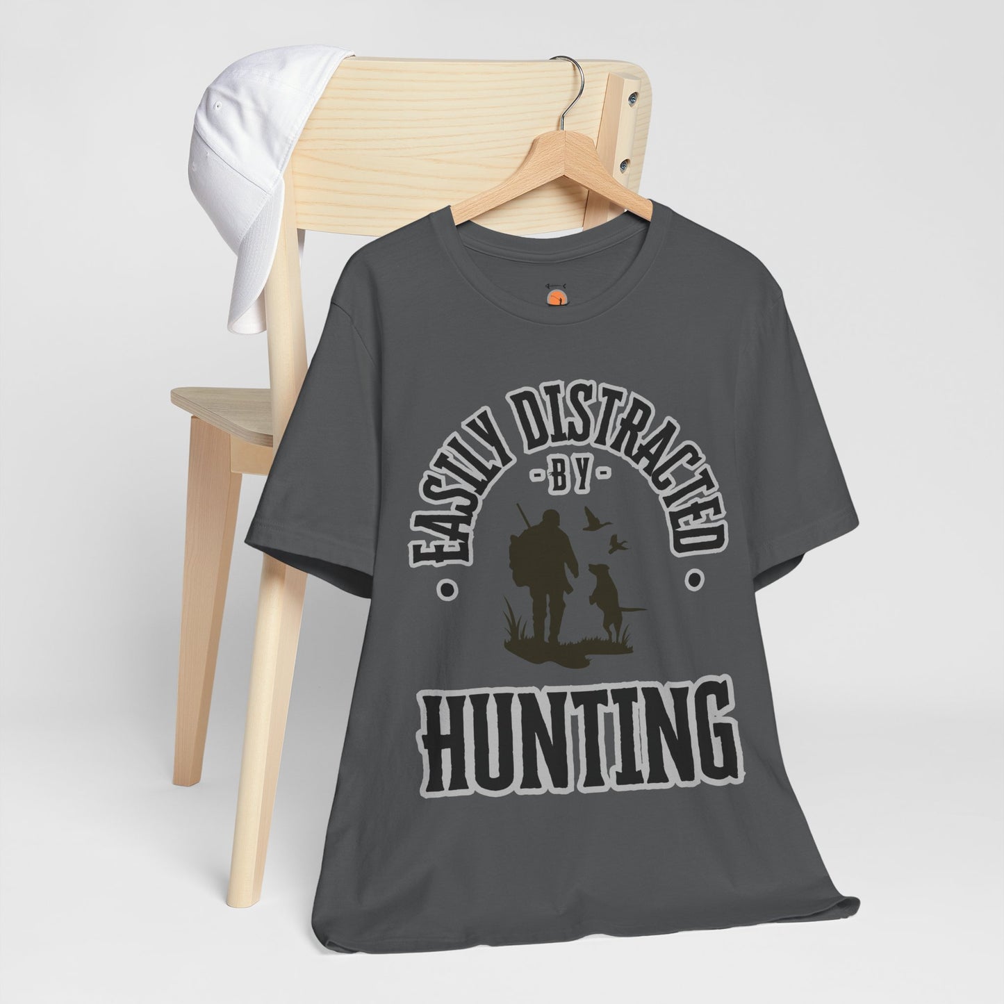 Easily Distracted by Hunting Tee, Duck Hunting T-Shirt, Funny Hunting Shirt, Gift for Hunting Enthusiasts, Perfect for Camping
