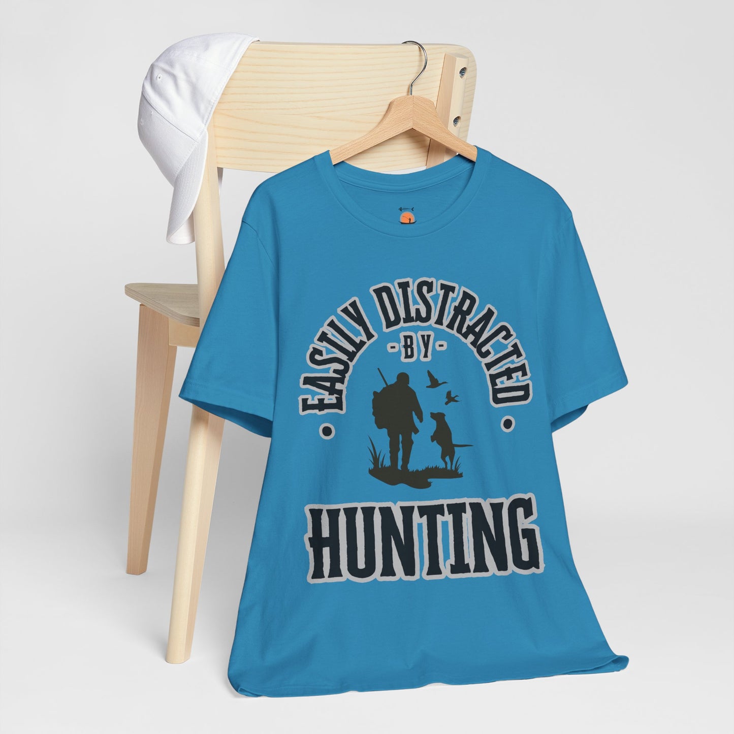 Easily Distracted by Hunting Tee, Duck Hunting T-Shirt, Funny Hunting Shirt, Gift for Hunting Enthusiasts, Perfect for Camping
