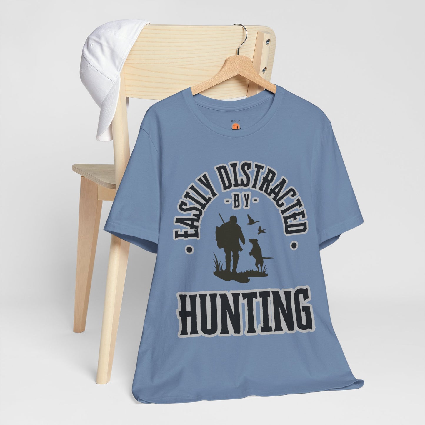 Easily Distracted by Hunting Tee, Duck Hunting T-Shirt, Funny Hunting Shirt, Gift for Hunting Enthusiasts, Perfect for Camping