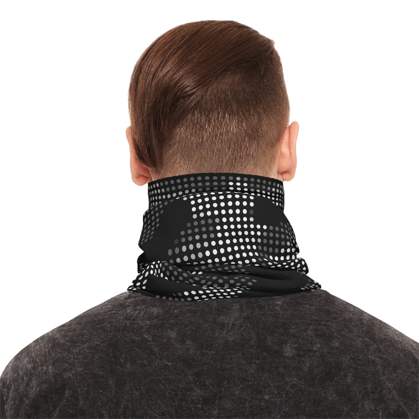 Black & Gray Camo Neck Gaiter – Lightweight Sun Protection for Fishing & Outdoor Use