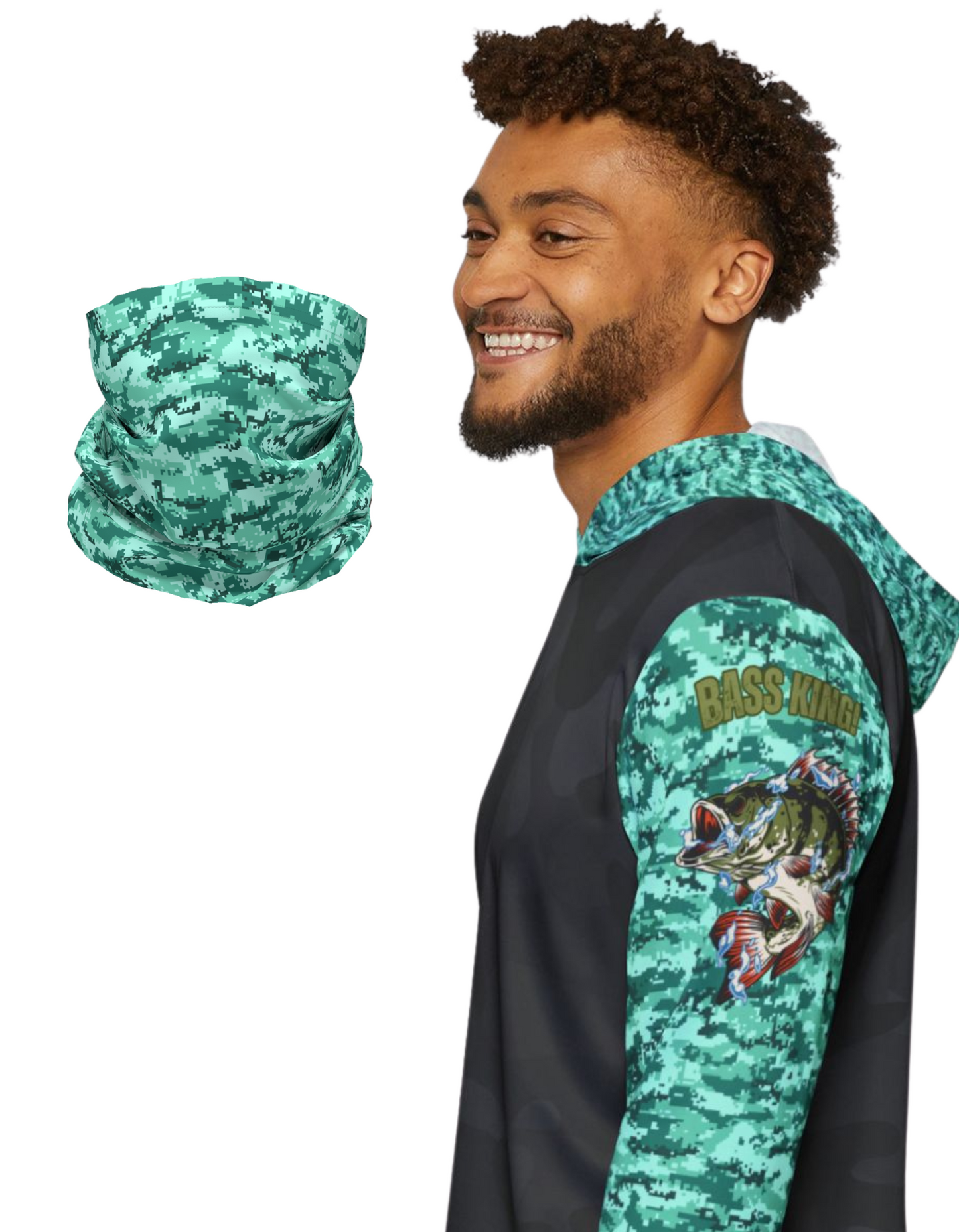 Digi Green Bass King Bundle - Bass King Sun Hoodie & Neck Gaiter