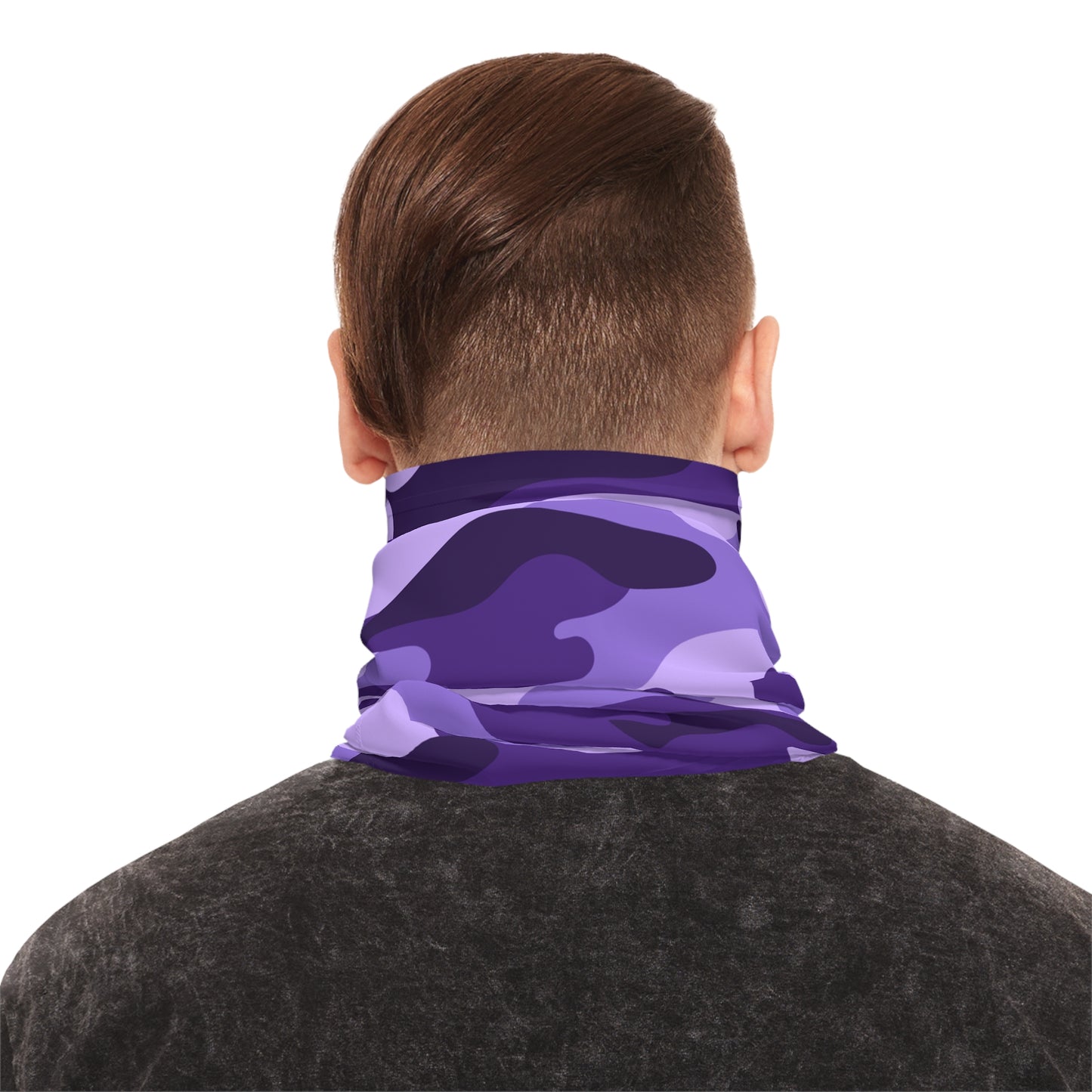 Bass King Swamp Green and Purple Sun Hoodie and Neck Gaiter Bundle