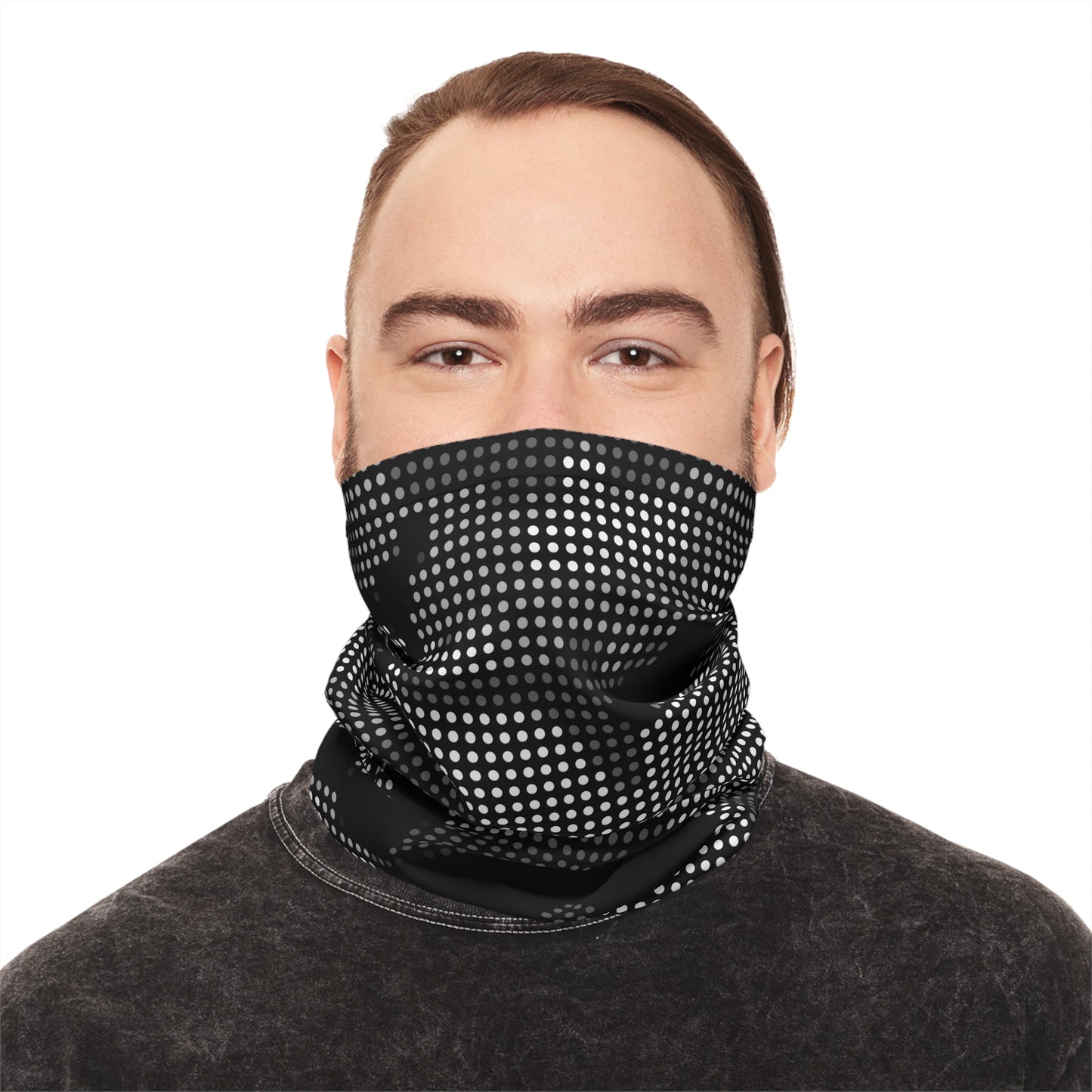 Black & Gray Camo Neck Gaiter – Lightweight Sun Protection for Fishing & Outdoor Use