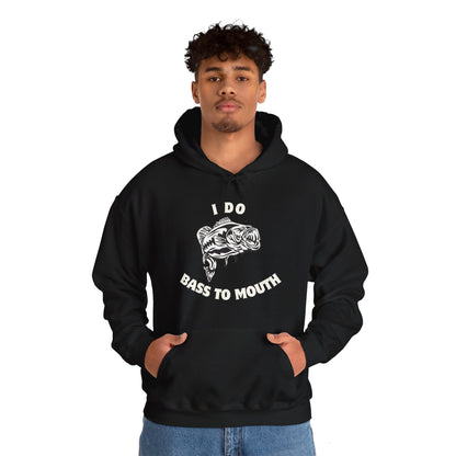 Funny Fishing Hoodie - I Do Bass To Mouth Sweatshirt, Gift for Anglers, Fishing Outfit, Hooded Pullover, Fathers Day Gift