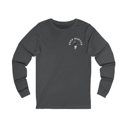 Deer Hunting Long Sleeve T-Shirt Hunting Shirt for Men Skull & Crow Graphic Tee Outdoor Apparel Rustic Wildlife Shirt Gift for Hunters