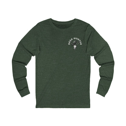 Deer Hunting Long Sleeve T-Shirt Hunting Shirt for Men Skull & Crow Graphic Tee Outdoor Apparel Rustic Wildlife Shirt Gift for Hunters