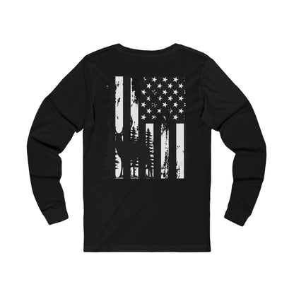 Deer Hunting Long Sleeve T-Shirt Hunting Shirt for Men Skull & Crow Graphic Tee Outdoor Apparel Rustic Wildlife Shirt Gift for Hunters